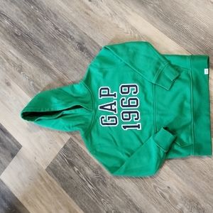 Gap green logo hoodie boys sz 6/7